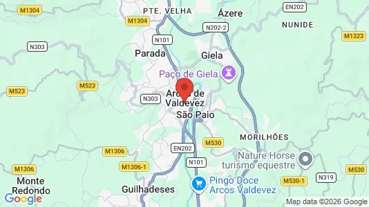 Apartments for rent i Arcos de Valdevez - kort over placeringen