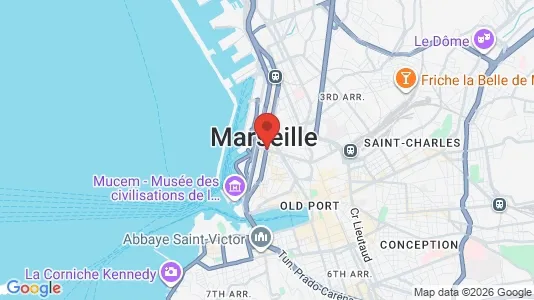 Apartments for rent i Marseille 2ème arrondissement - kort over placeringen