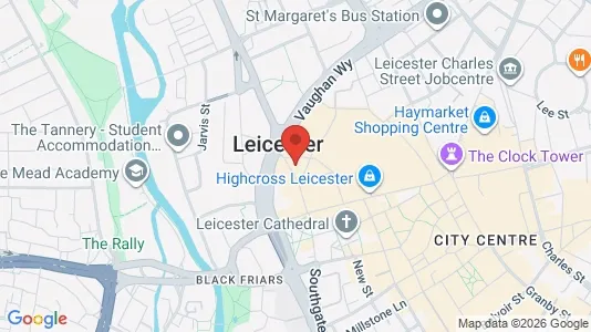 Apartments for rent i Leicester - Leicestershire - kort over placeringen