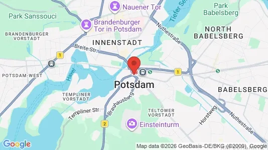 Apartments for rent i Potsdam - kort over placeringen