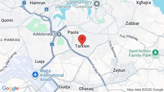 Apartments for rent i Tarxien - kort over placeringen