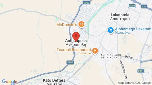 Apartments for rent i Synoikismos Anthoupolis - kort over placeringen