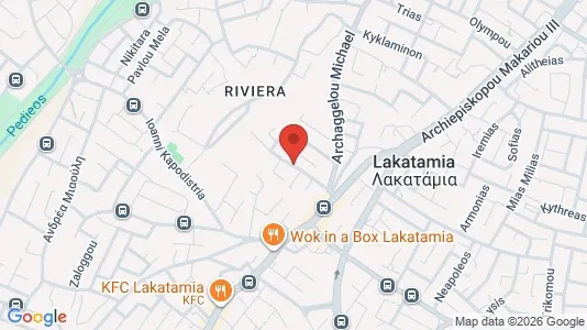 Apartments for rent i Nicosia Lakatameia - kort over placeringen