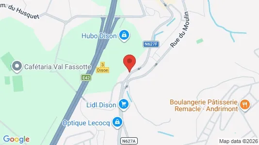 Apartments for rent i Dison - kort over placeringen
