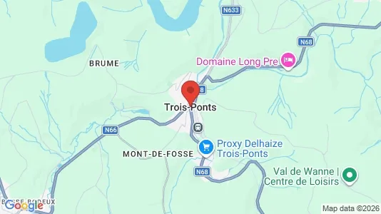 Houses for rent i Trois-Ponts - kort over placeringen
