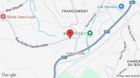 Apartments for rent i Pepinster - kort over placeringen