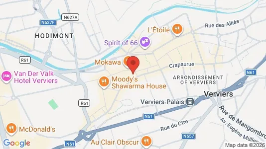 Apartments for rent i Verviers - kort over placeringen