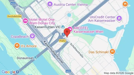 Apartments for rent i Vienna Donaustadt - kort over placeringen