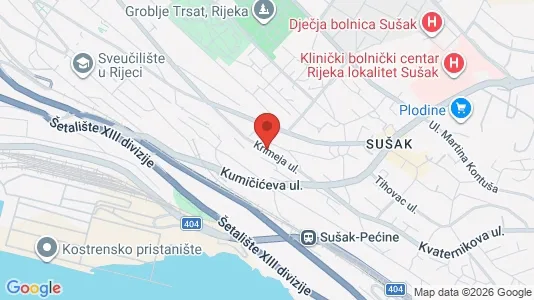 Apartments for rent i Rijeka - kort over placeringen