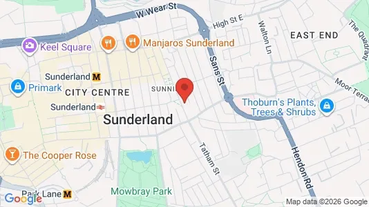 Apartments for rent i Sunderland - Tyne and Wear - kort over placeringen