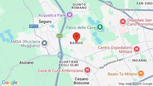 Apartments for rent i Milano Zona 7 - Baggio, De Angeli, San Siro - kort over placeringen