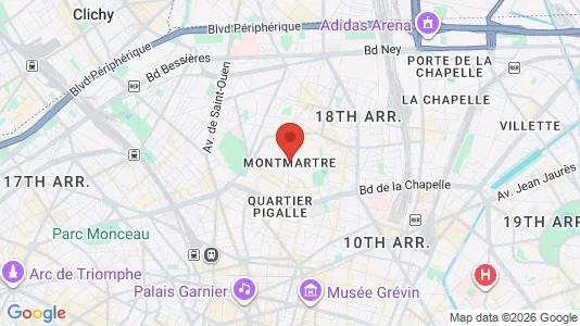 Apartments for rent i Paris 18ème arrondissement - Montmartre - kort over placeringen