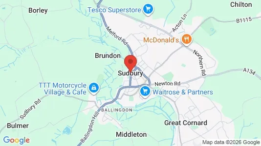 Apartments for rent i Sudbury - Suffolk - kort over placeringen