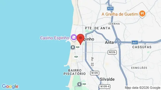 Apartments for rent i Espinho - kort over placeringen