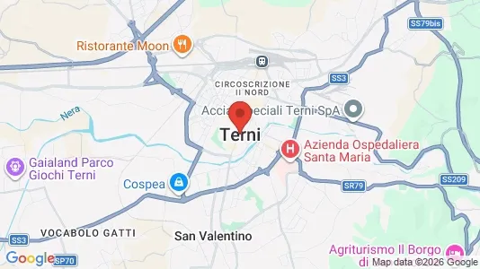 Apartments for rent i Terni - kort over placeringen