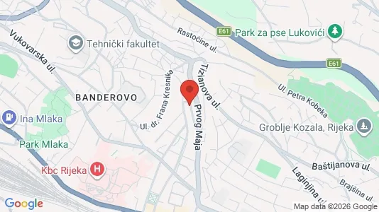 Apartments for rent i Rijeka - kort over placeringen