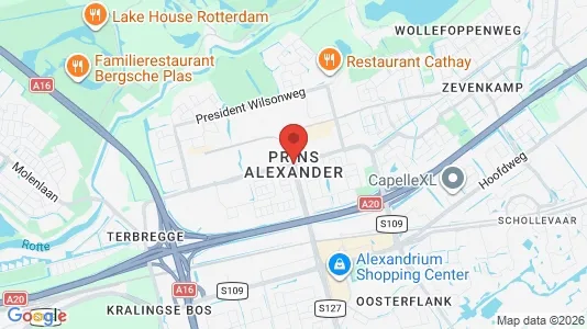 Apartments for rent i Rotterdam Prins Alexander - kort over placeringen