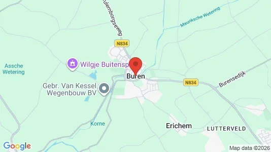 Houses for rent i Buren - kort over placeringen