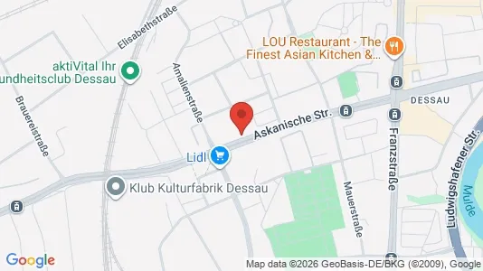 Apartments for rent i Dessau-Roßlau - kort over placeringen