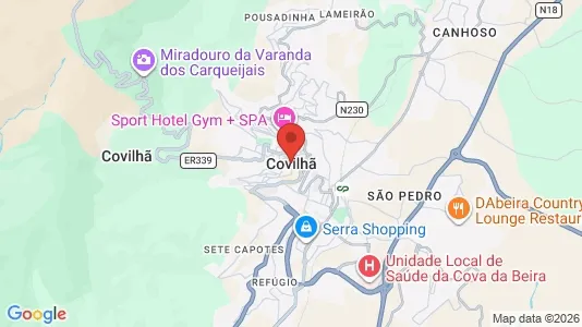 Apartments for rent i Covilhã - kort over placeringen