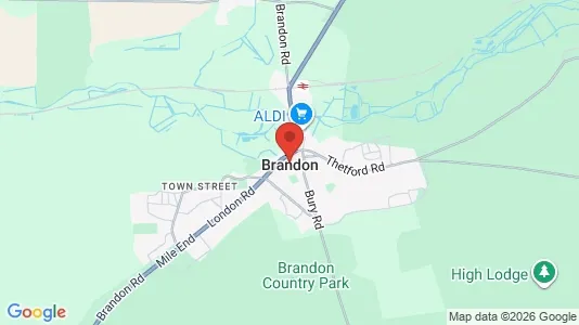 Apartments for rent i Brandon - Suffolk - kort over placeringen