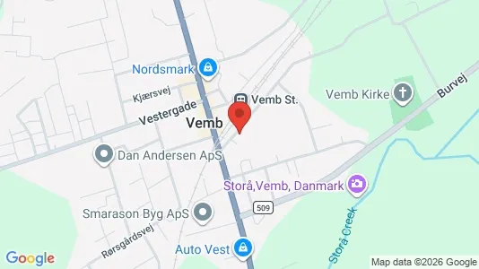 Apartments for rent i Vemb - kort over placeringen