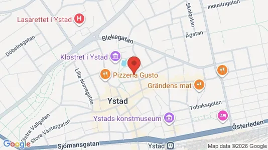 Apartments for rent i Ystad - kort over placeringen