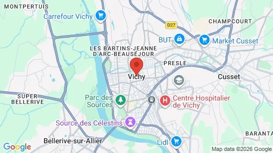 Apartments for rent i Vichy - kort over placeringen