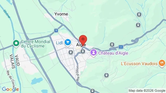 Houses for rent i Aigle - kort over placeringen