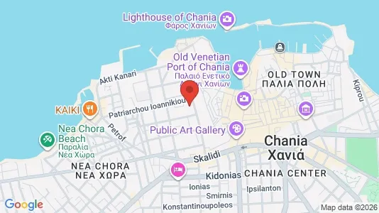 Apartments for rent i Chania - kort over placeringen