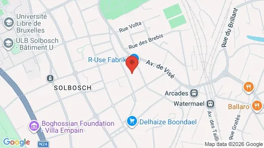 Apartments for rent i Brussels Elsene - kort over placeringen