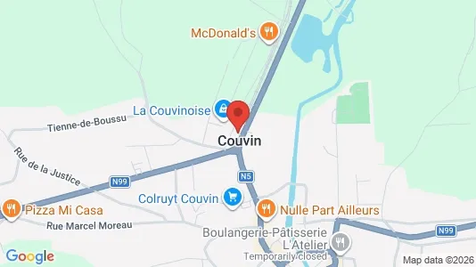 Apartments for rent i Couvin - kort over placeringen