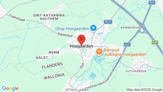 Apartments for rent i Hoegaarden - kort over placeringen