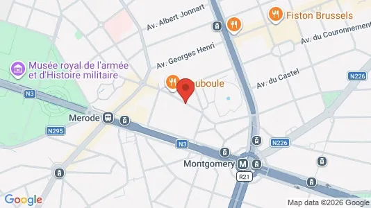 Apartments for rent i Brussels Sint-Lambrechts-Woluwe - kort over placeringen