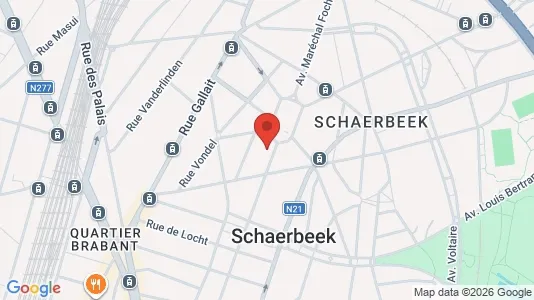 Apartments for rent i Brussels Schaarbeek - kort over placeringen