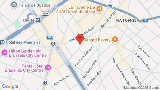 Apartments for rent i Brussels Elsene - kort over placeringen