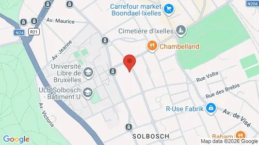 Apartments for rent i Brussels Elsene - kort over placeringen