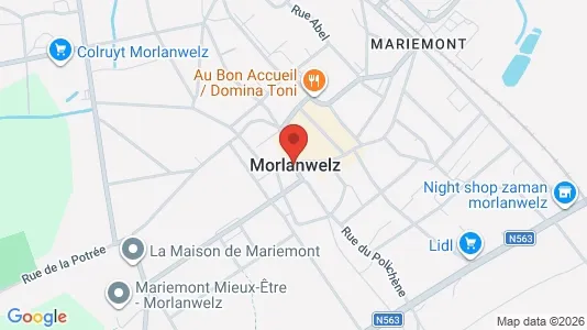 Apartments for rent i Morlanwelz - kort over placeringen