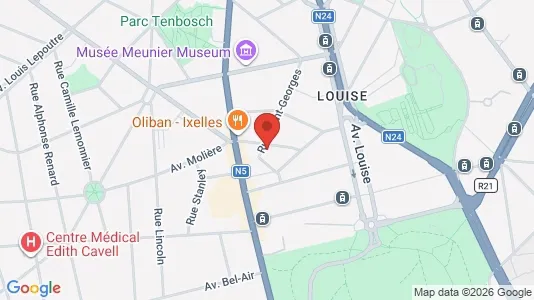 Apartments for rent i Brussels Elsene - kort over placeringen
