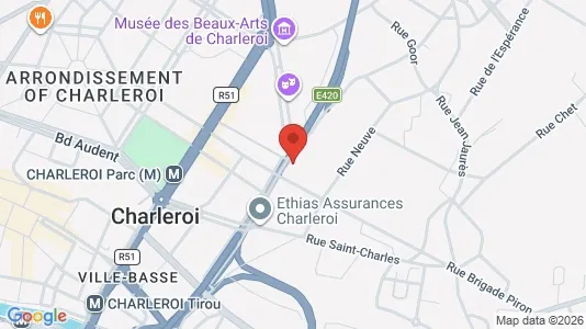 Apartments for rent i Charleroi - kort over placeringen