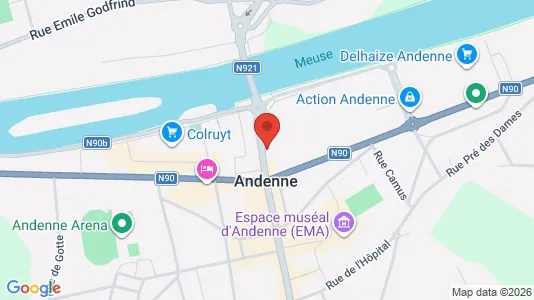 Apartments for rent i Andenne - kort over placeringen