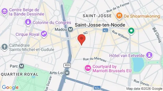 Apartments for rent i Brussels Sint-Joost-ten-Node - kort over placeringen