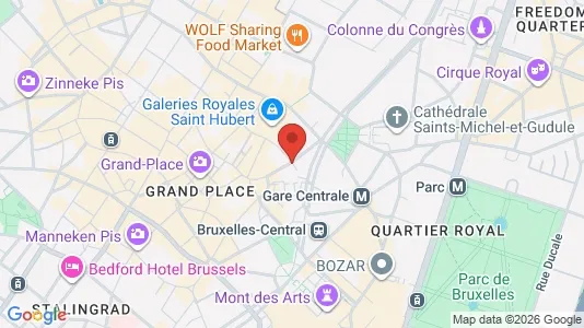 Apartments for rent i Stad Brussel - kort over placeringen