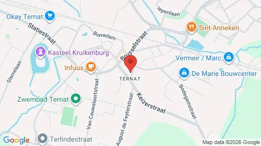 Apartments for rent i Ternat - kort over placeringen