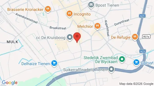 Apartments for rent i Tienen - kort over placeringen
