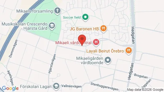 Apartments for rent i Örebro - kort over placeringen