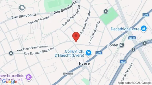 Apartments for rent i Brussels Evere - kort over placeringen