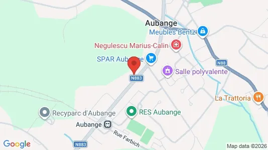 Apartments for rent i Aubange - kort over placeringen
