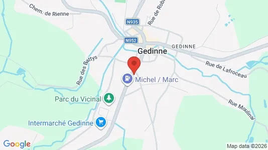Apartments for rent i Gedinne - kort over placeringen