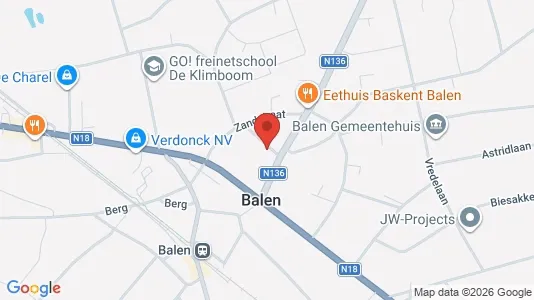Apartments for rent i Balen - kort over placeringen